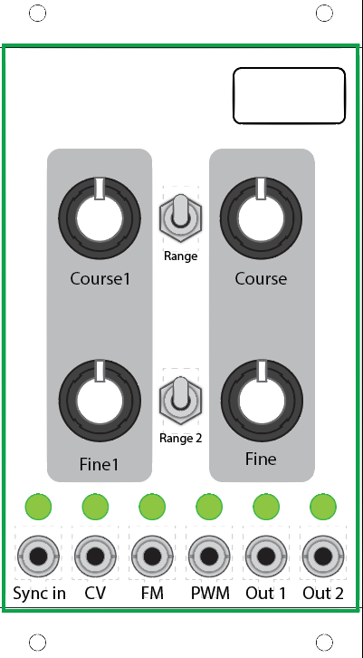 VCO front panel mockup